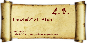 Laczházi Vida névjegykártya